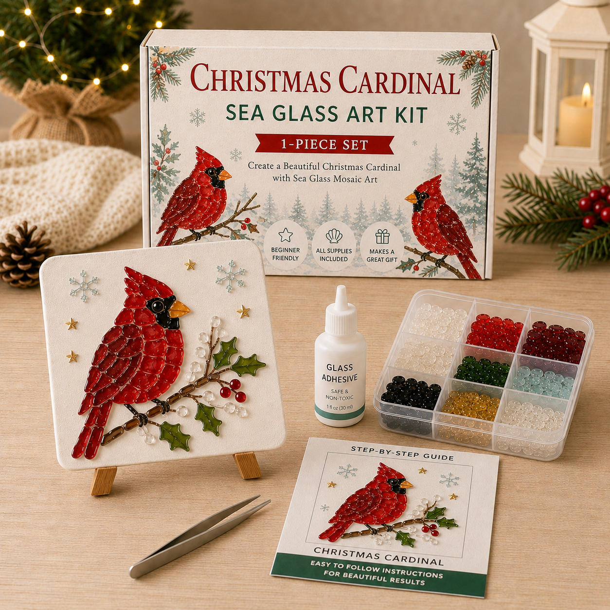 Create Your Own Magical Christmas Sea Glass Art