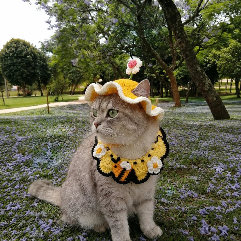 Handmade Crochet Kitty Hat - Turn your furry little roommate into the star of every photo