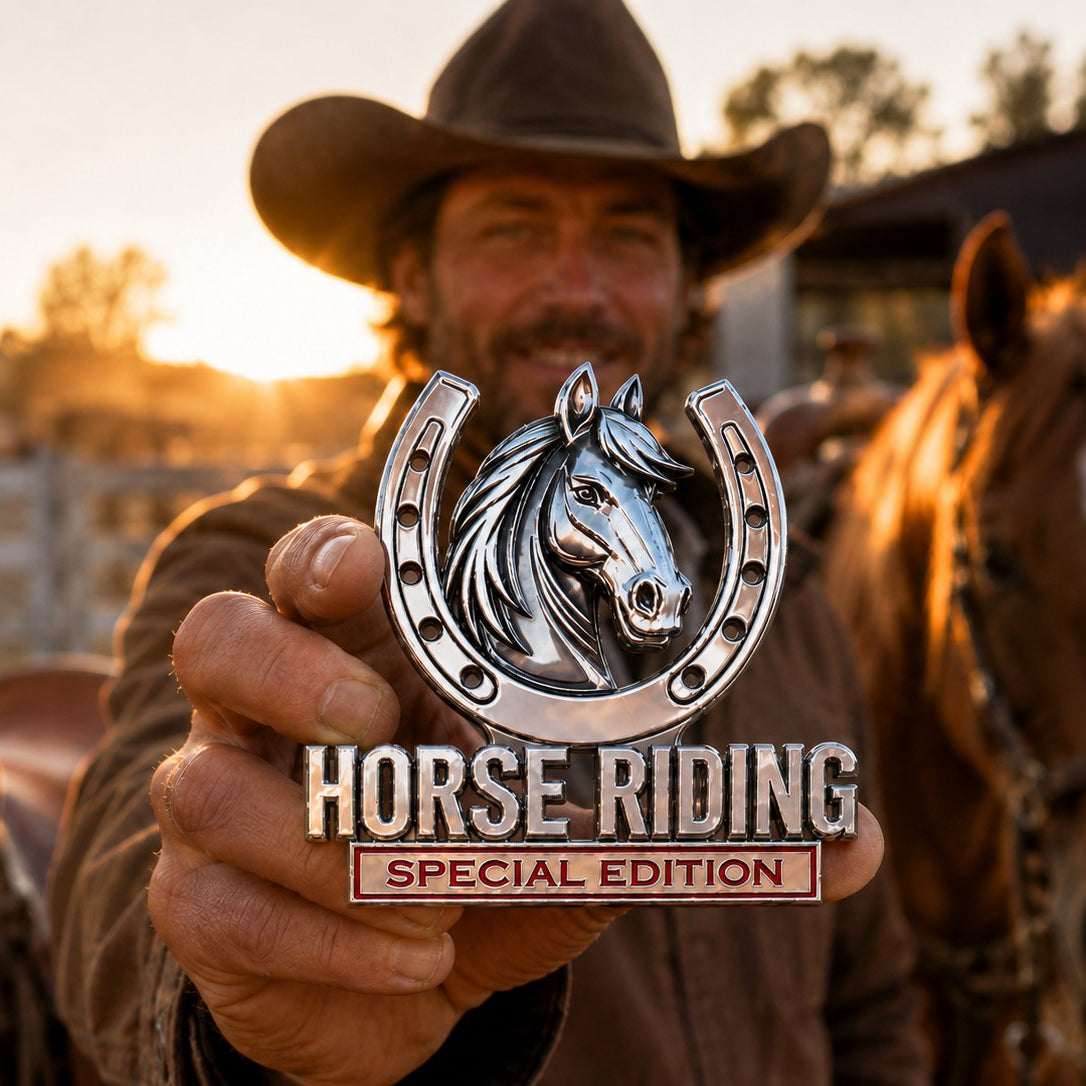 Horse Riding Special Edition 3D Chrome Metal Car Emblem