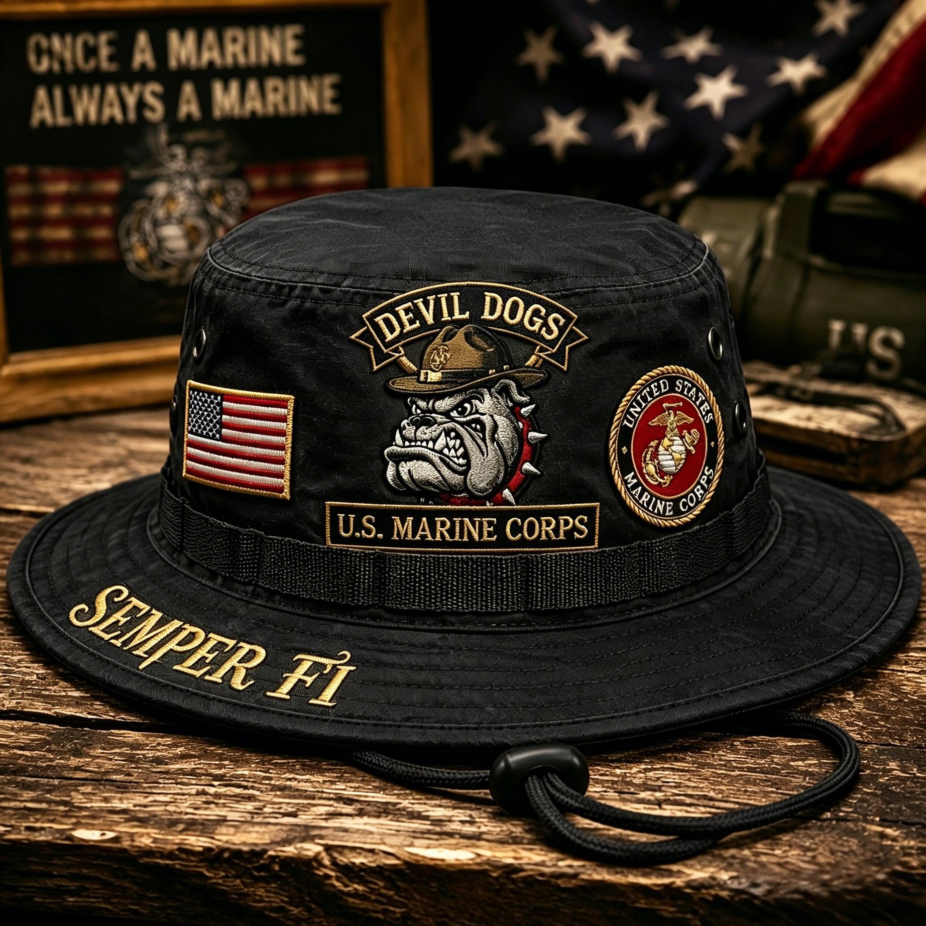 U.S. Marine Corps Devil Dogs Tribute Boonie Hat