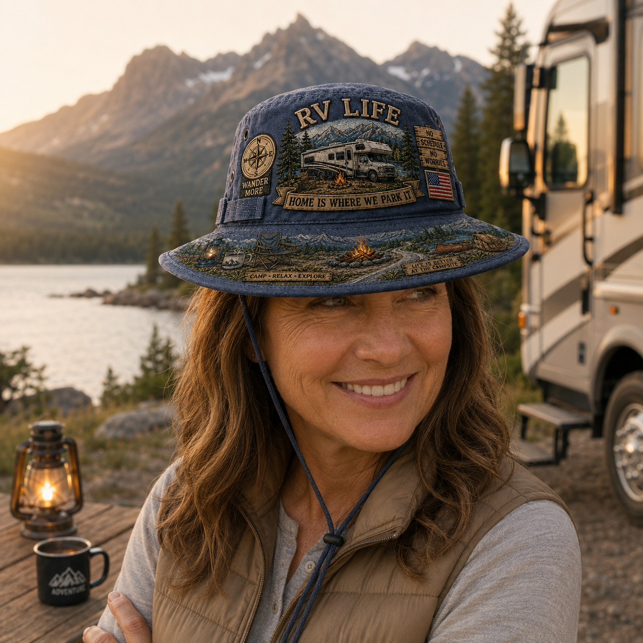 Vintage RV Life Adventure Boonie Hat – Home Is Where We Park It
