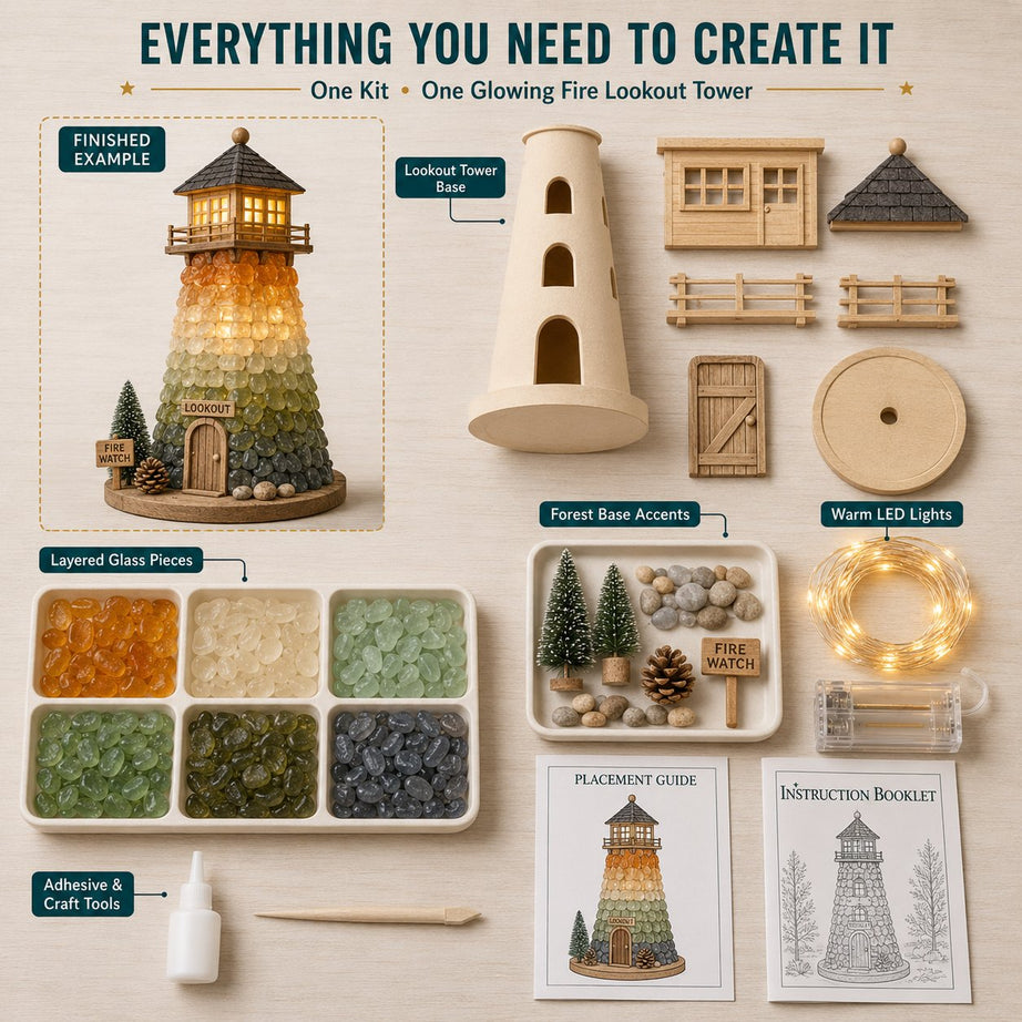 Beginner-Friendly Vintage Firehouse Mosaic Light DIY Kit Collection