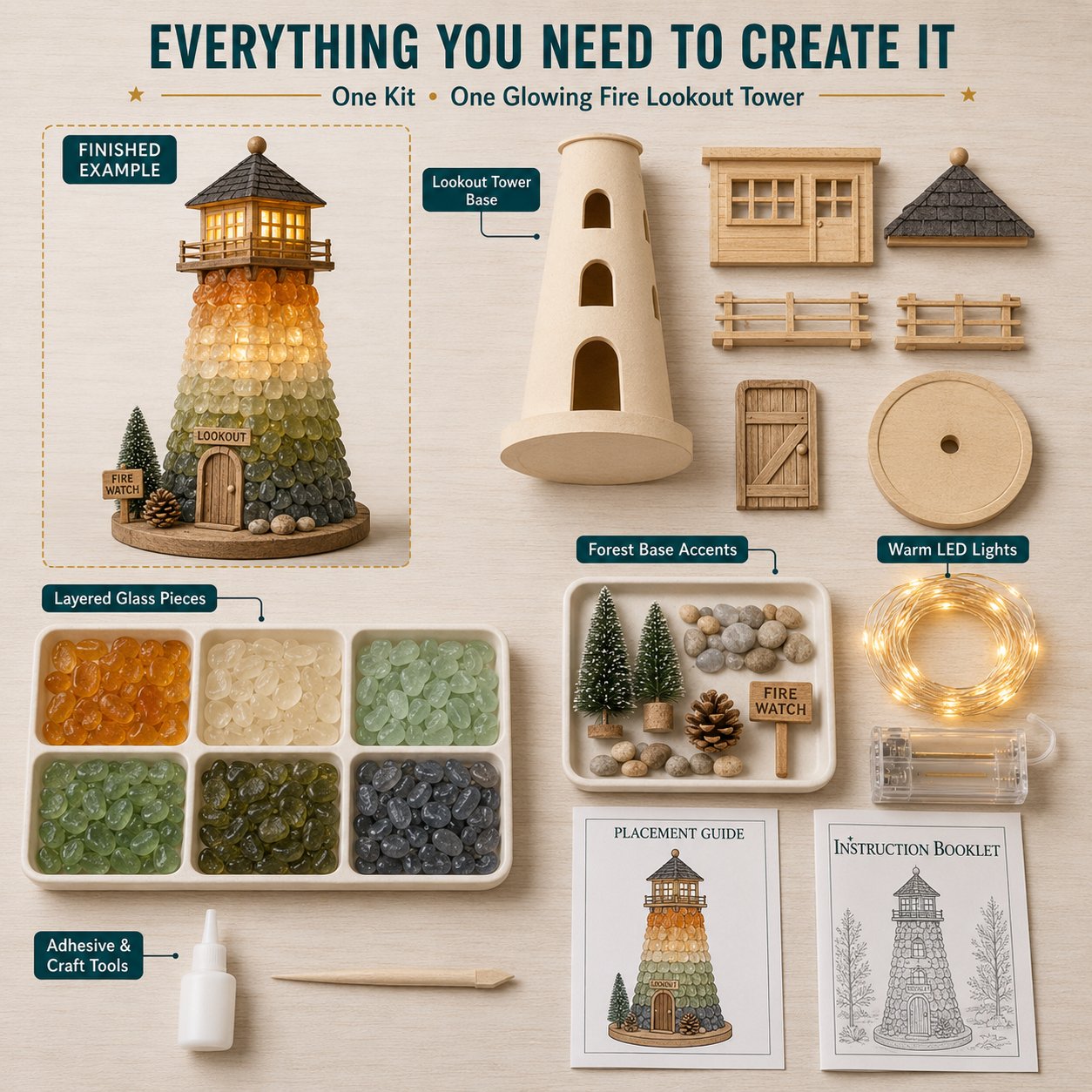 Beginner-Friendly Vintage Firehouse Mosaic Light DIY Kit Collection