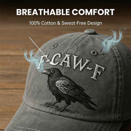 F-CAW-F Crow Hat (Printed patterns, not embroidery)