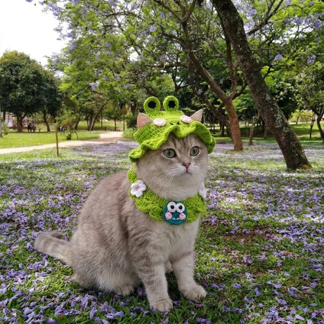 Handmade Crochet Kitty Hat - Turn your furry little roommate into the star of every photo