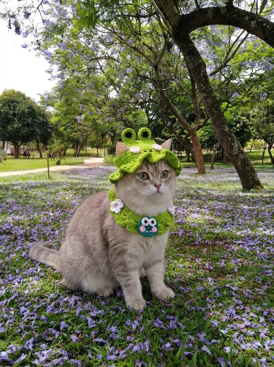 Handmade Crochet Kitty Hat - Turn your furry little roommate into the star of every photo