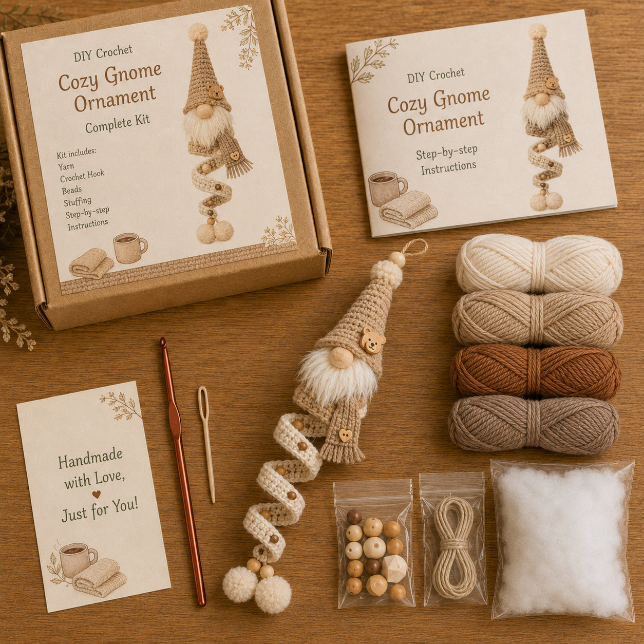 DIY Crochet Gnome Ornament Collection