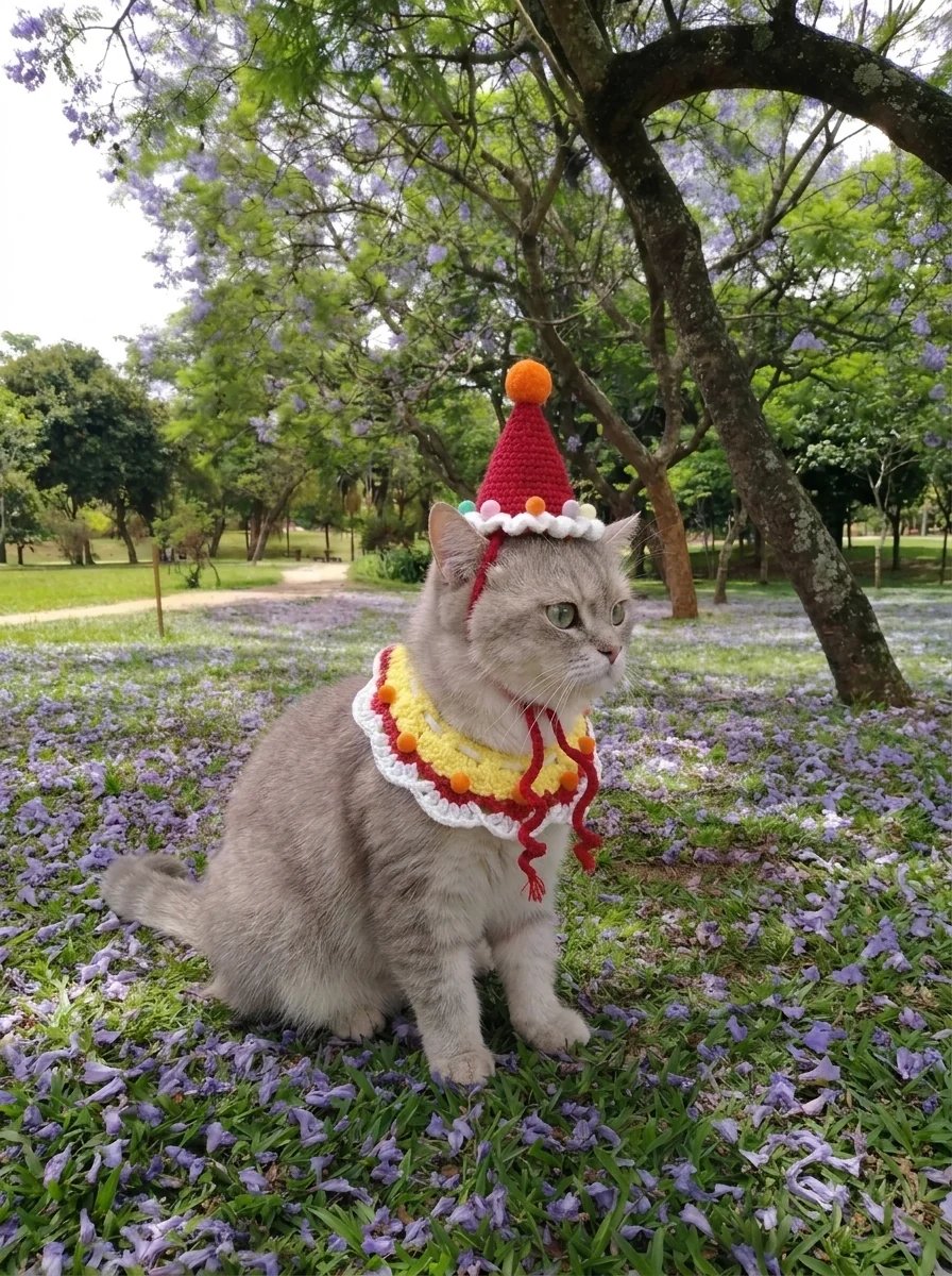 Handmade Crochet Kitty Hat - Turn your furry little roommate into the star of every photo
