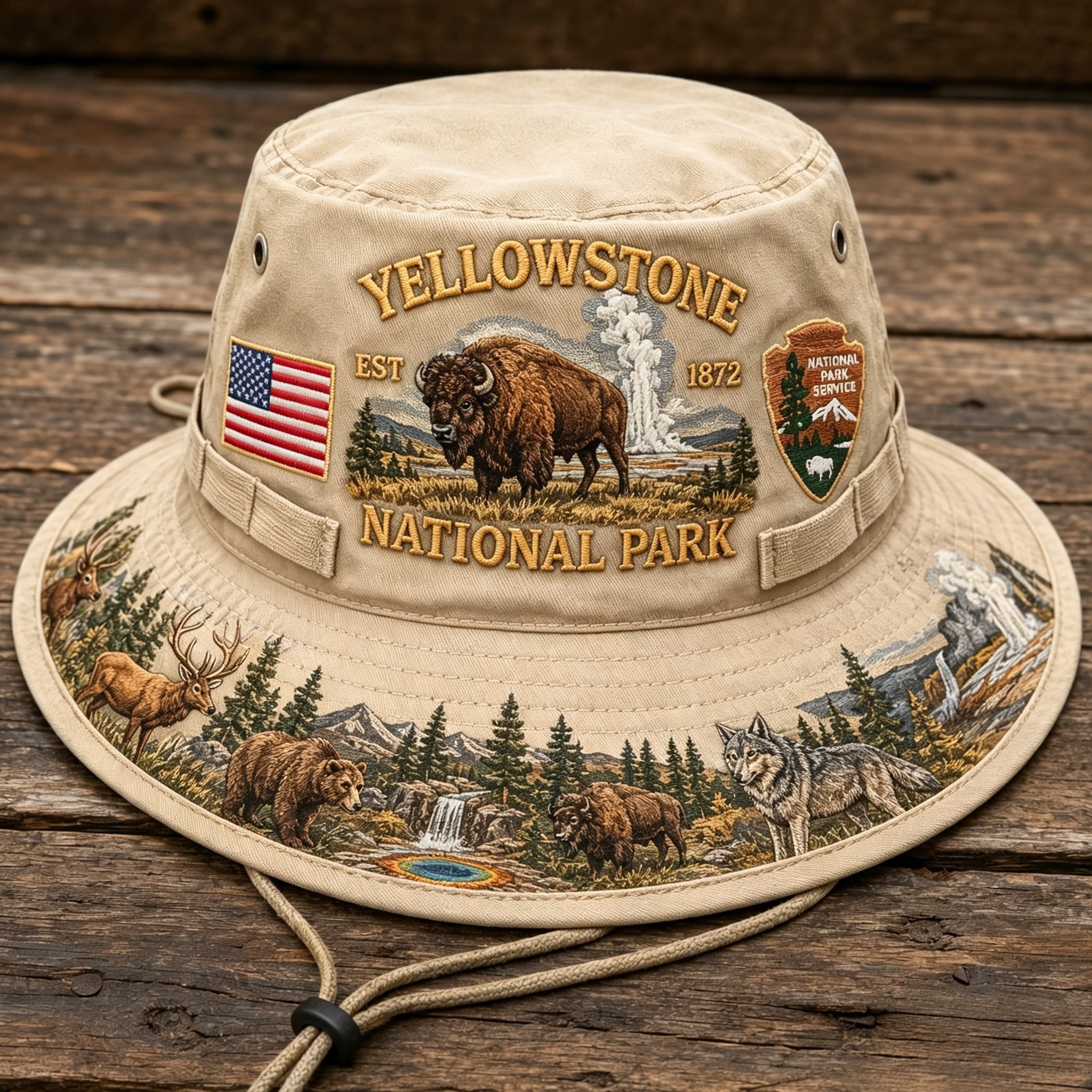 Yellowstone National Park Adventure Boonie Hat