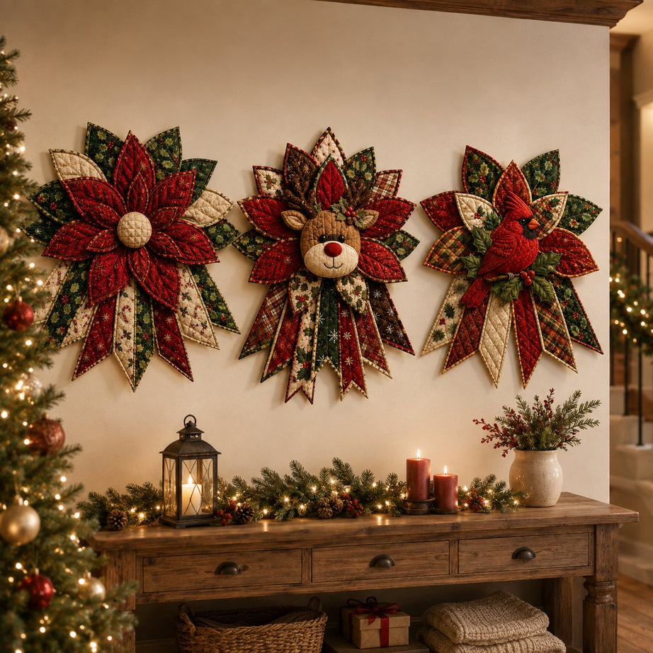 Beginner-Friendly Oversized Christmas Character Quilted Door Hanger Sewing Kit