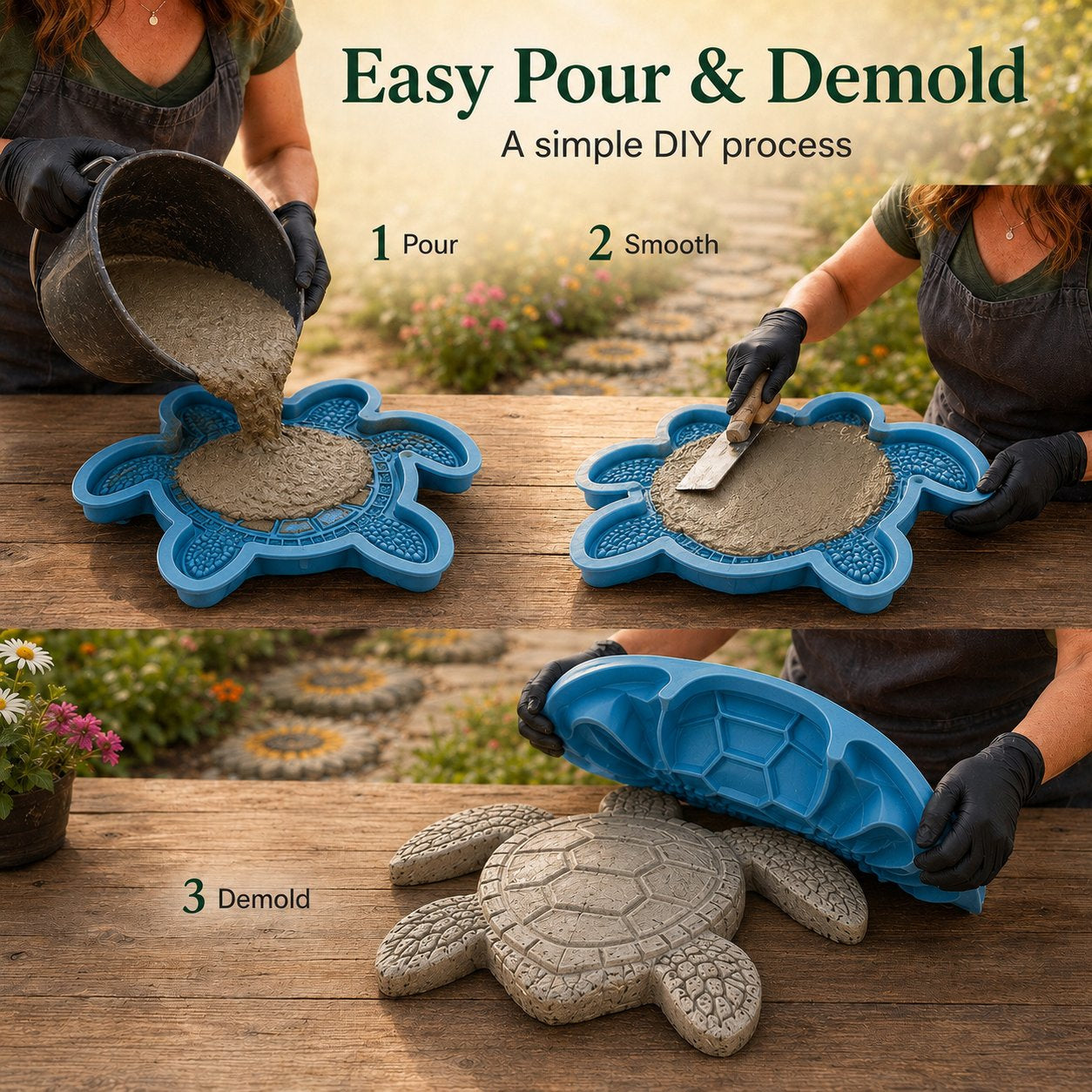 Reusable Ocean Theme Garden Art Mold