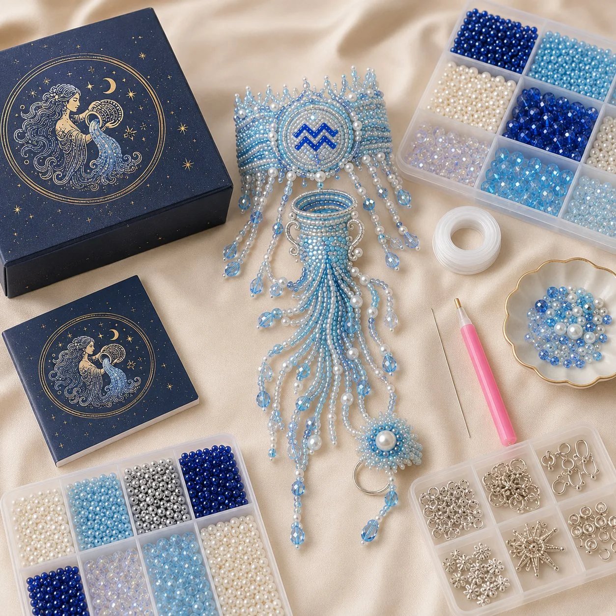 Zodiac DIY Beaded Hand Bracelet Kit