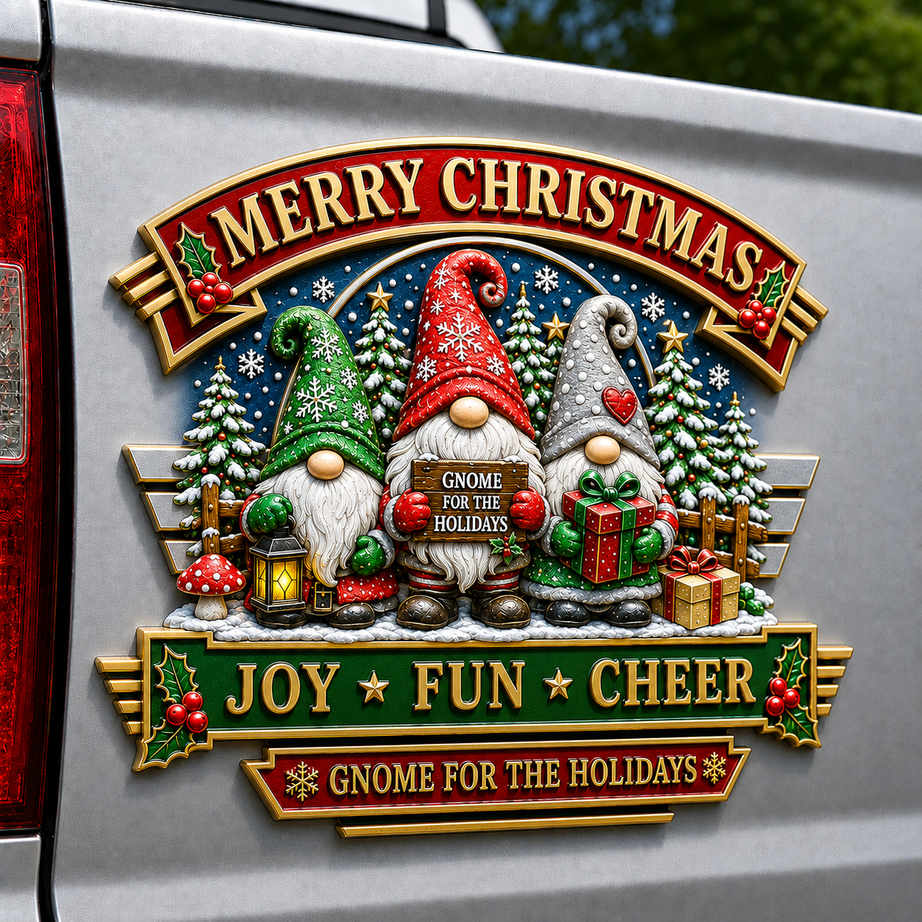 Christmas Vintage Metal Car Emblem