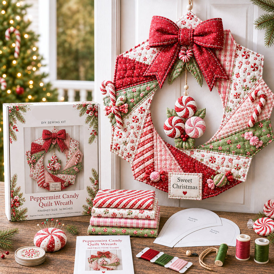 Christmas Fabric Wreath DIY Kit