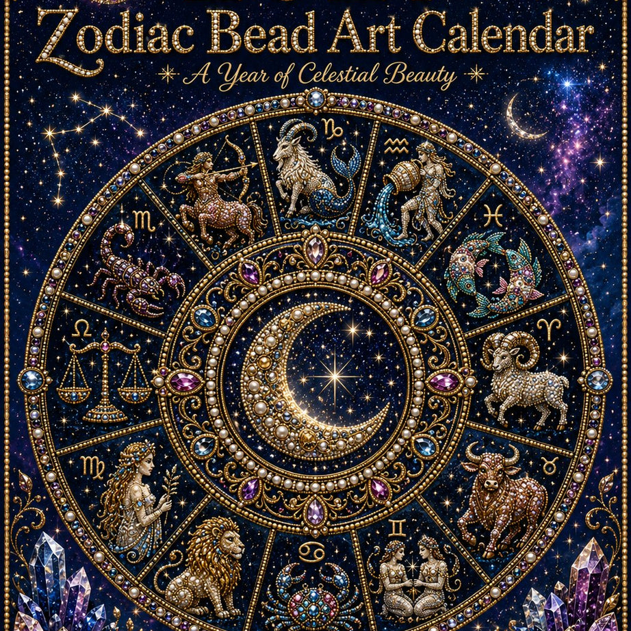 Beginner-Friendly 2027 Twelve Zodiac Bead Art Calendar Kit