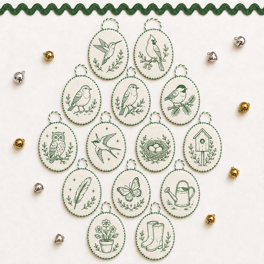 Beginner-Friendly DIY Heirloom Oval Embroidery Ornament Kit Collection