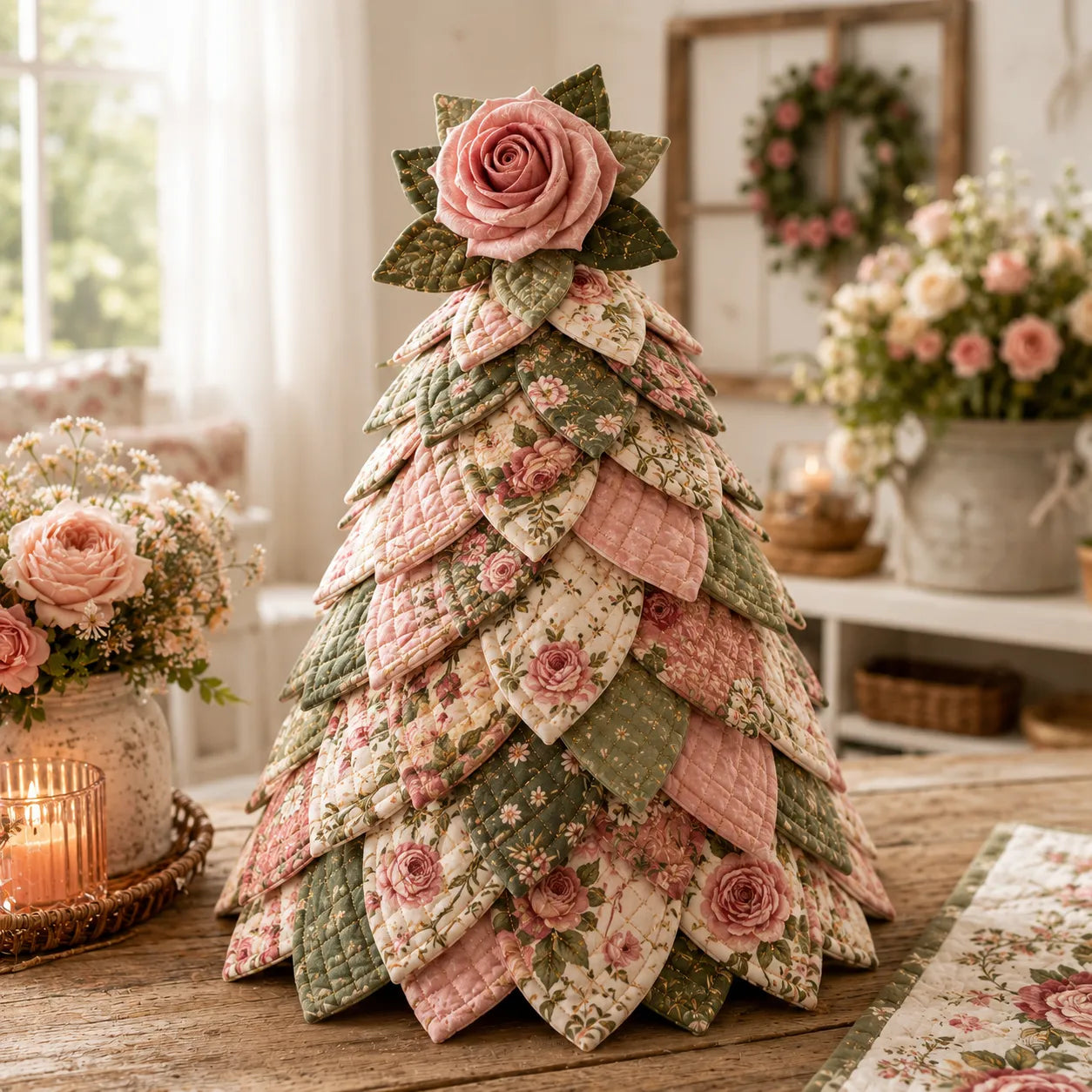 Sunflower Bee Garden Tree DIY Kit-Handmade Fabric Tabletop Tree Decor
