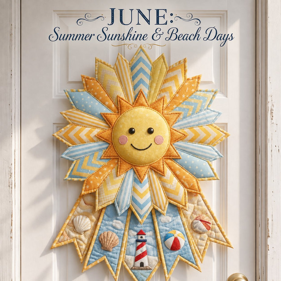 12-Month Themed 3D Quilted Door Hanger Sewing Kit Collection