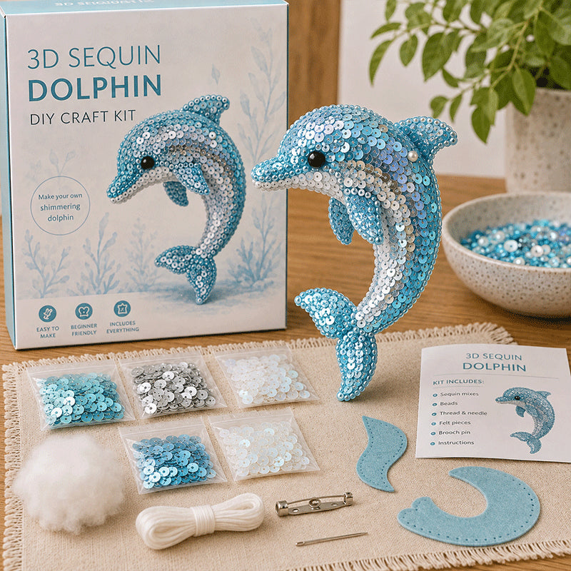 3D Sequin Sea Creature DIY Brooch Kit