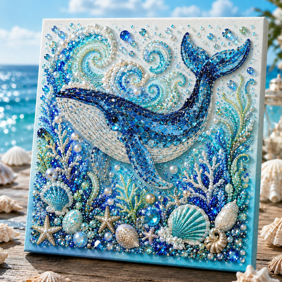 Ocean Theme Pearl Art DIY Kit – Relaxing DIY Craft to Create Stunning Coastal Artwork