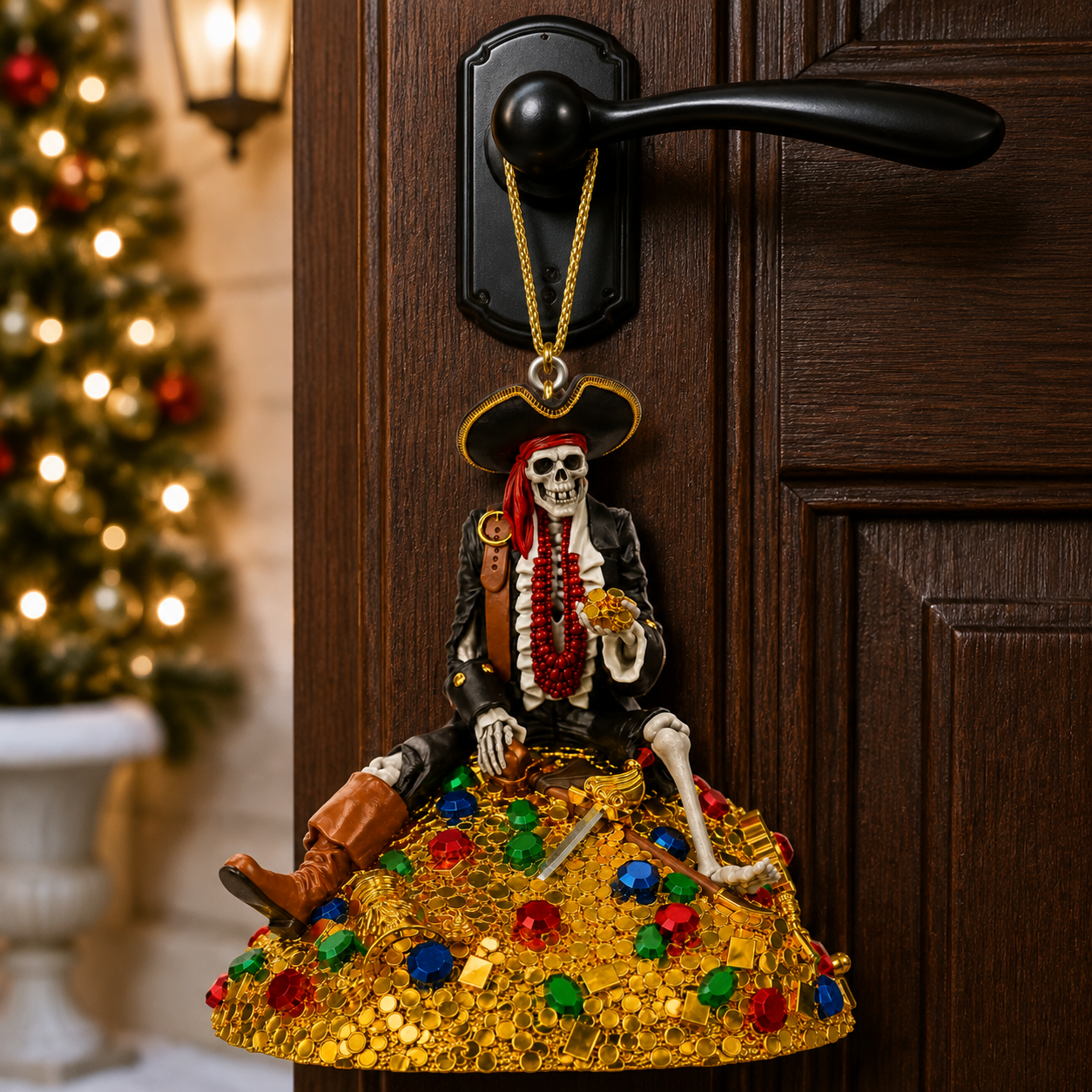 Halloween Pirate Skull Hanging Decoration