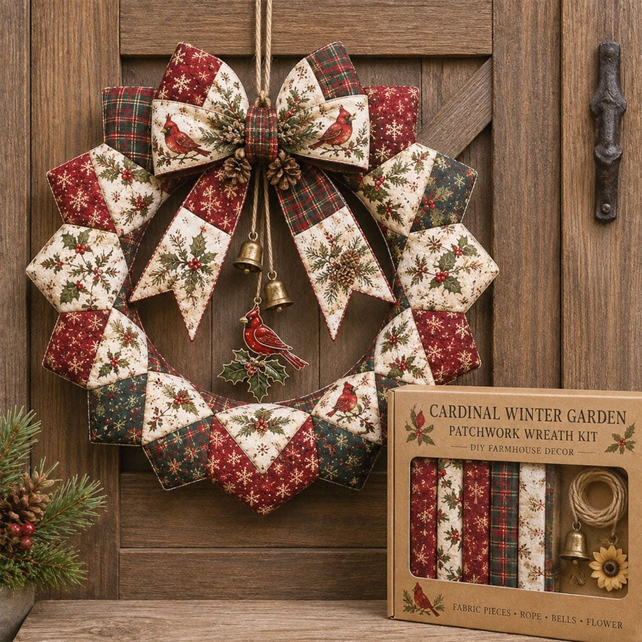 Beginner-Friendly DIY Seasonal Patchwork Wreath Kit Collection