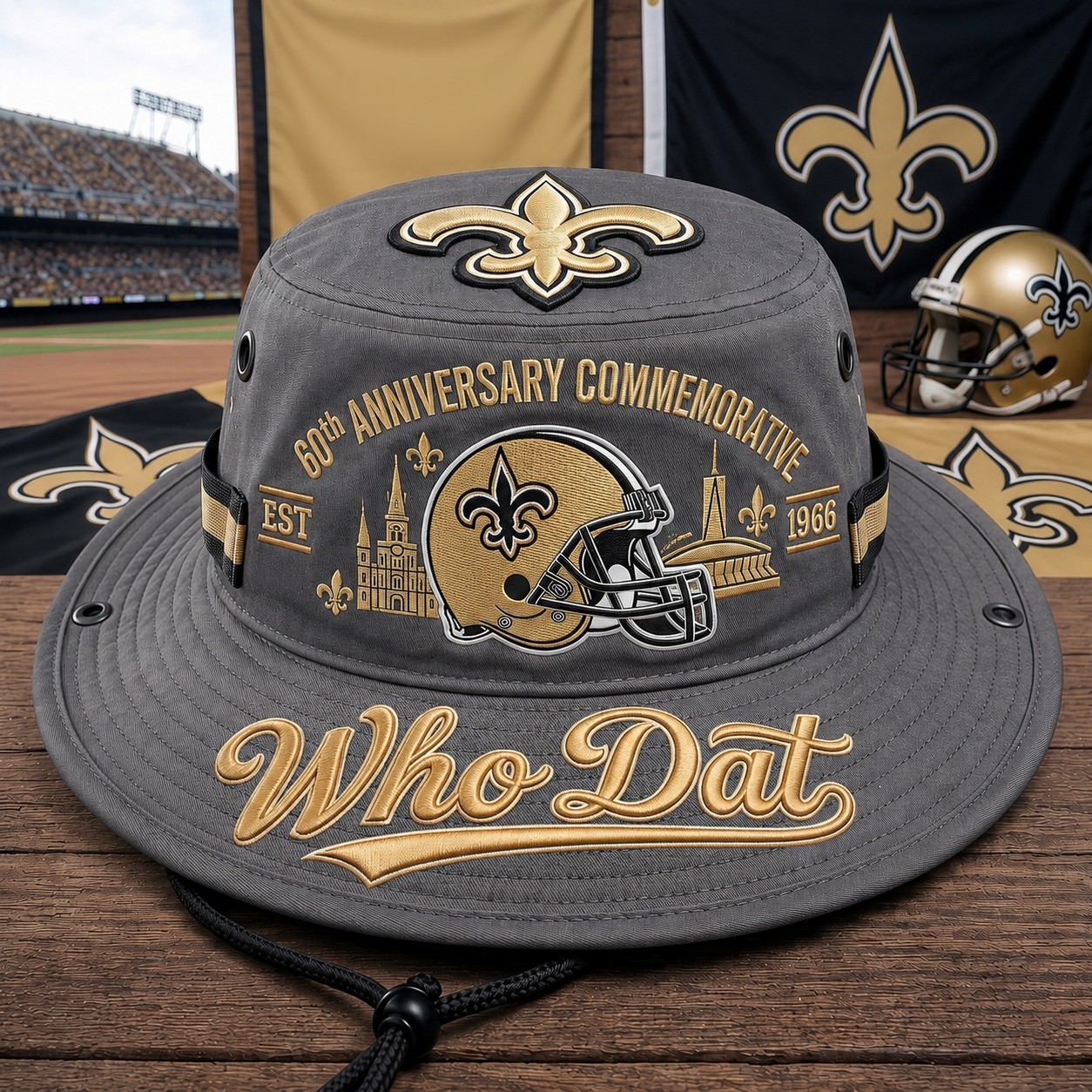 Who Dat 60th Anniversary commemorative Boonie Hat