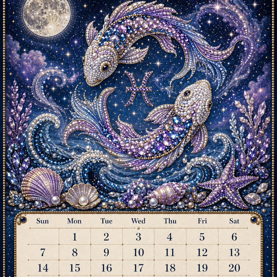 Beginner-Friendly 2027 Twelve Zodiac Bead Art Calendar Kit