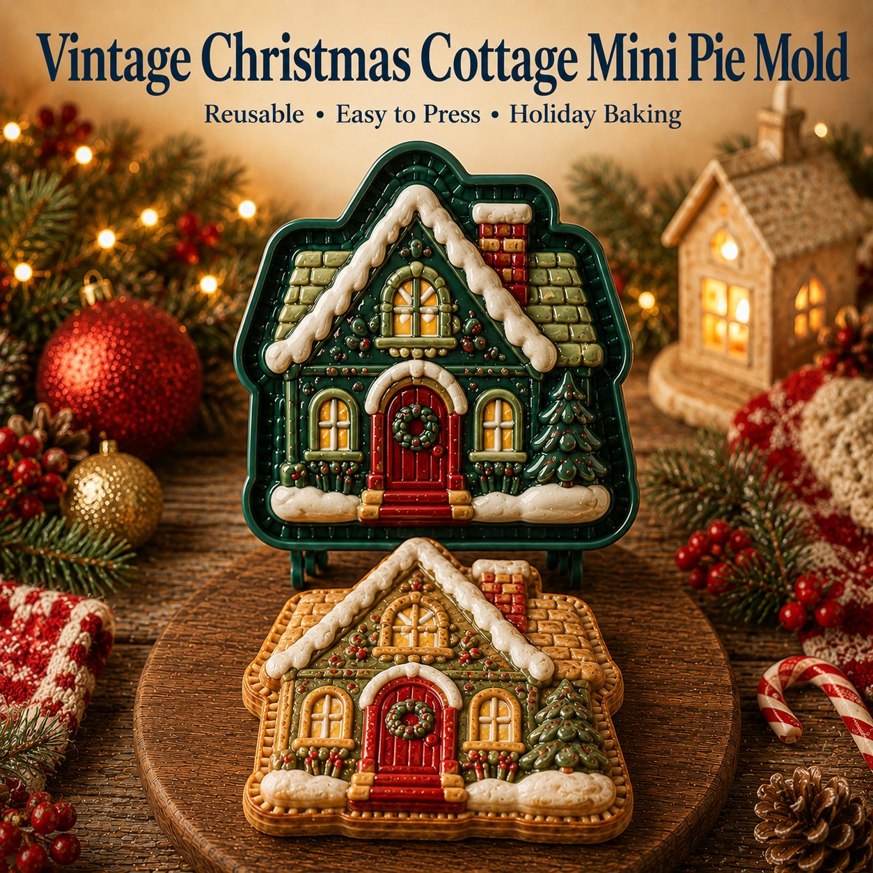 9-Design Christmas Mini Pie Mold Collection