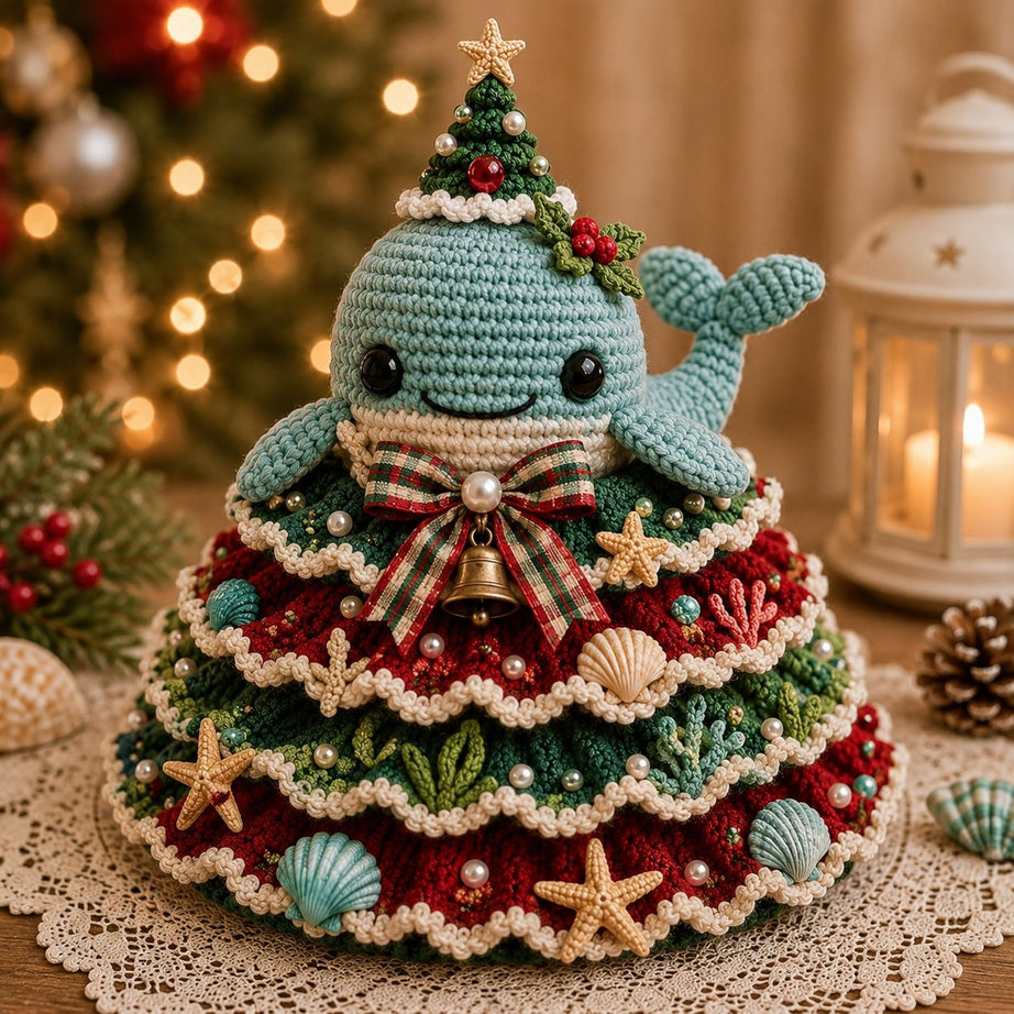 Beginner-Friendly DIY Layered Ocean Christmas Yarn Art Kit Collection