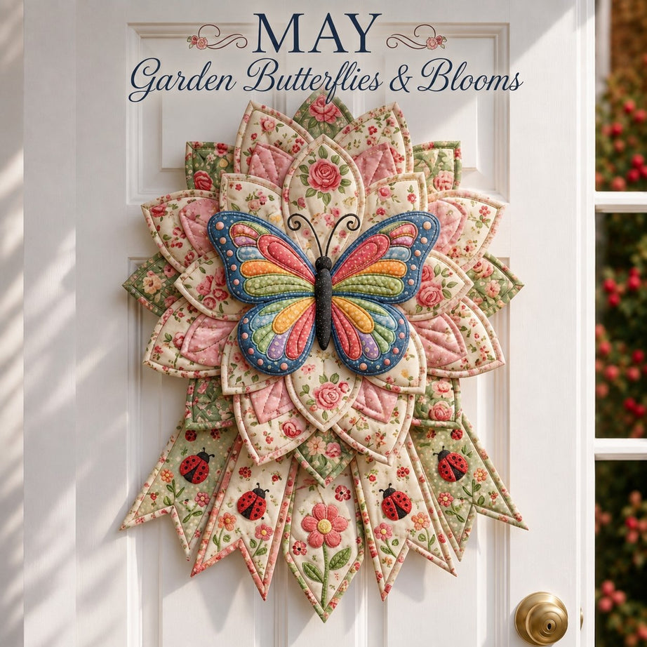12-Month Themed 3D Quilted Door Hanger Sewing Kit Collection