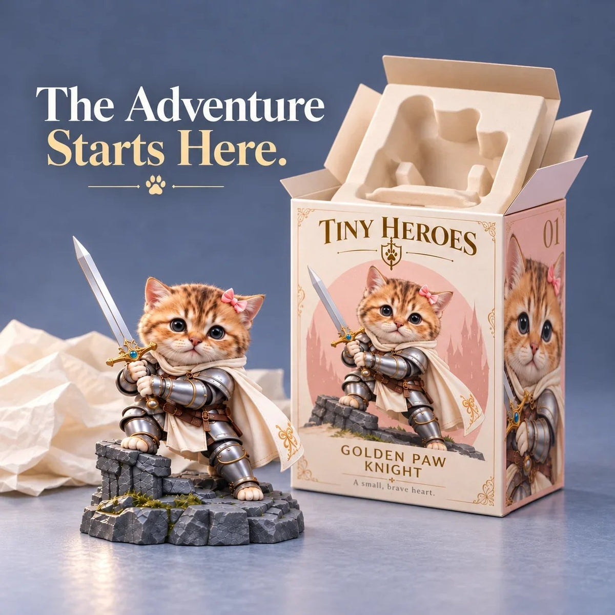 Tiny Fantasy Animal Heroes Collectible Figurines