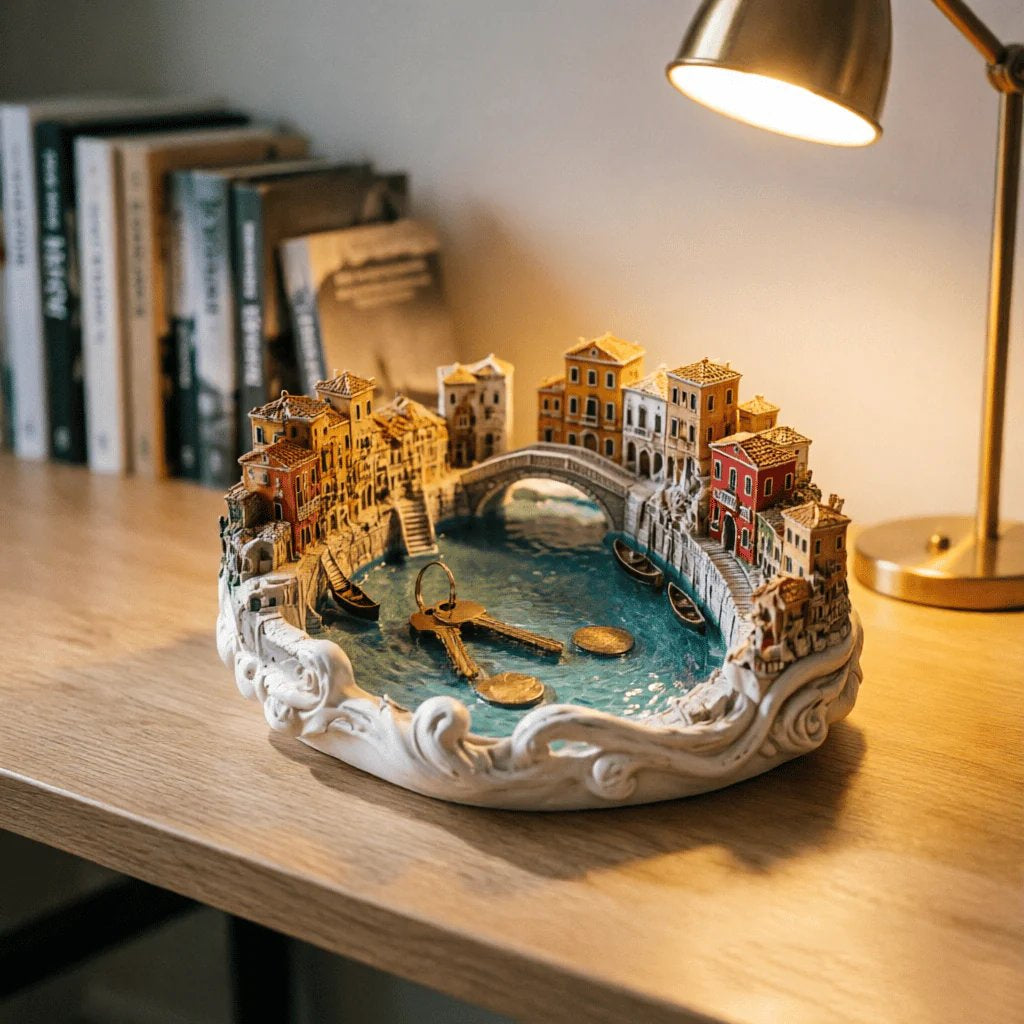 Bring the Romance of Venice to Your Entryway! Miniature Water City Catch-all Dish