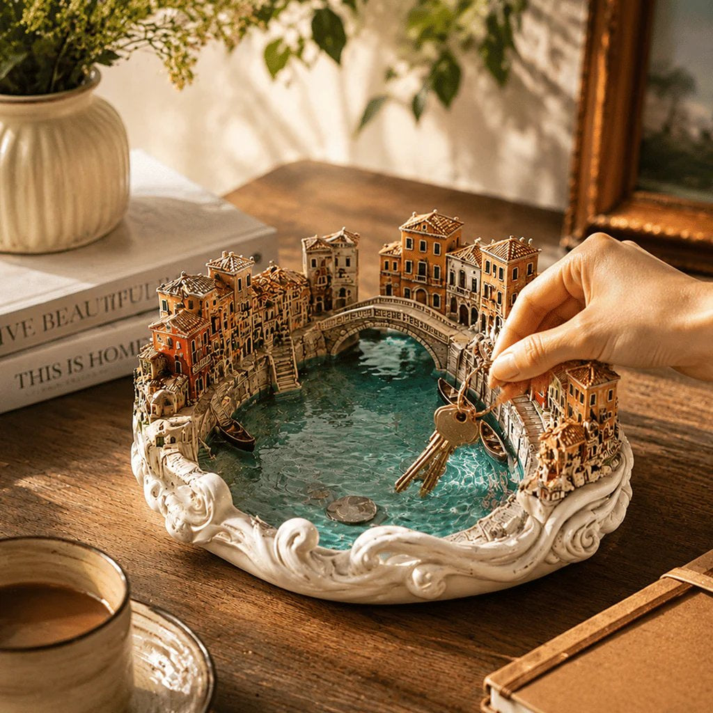 Bring the Romance of Venice to Your Entryway! Miniature Water City Catch-all Dish