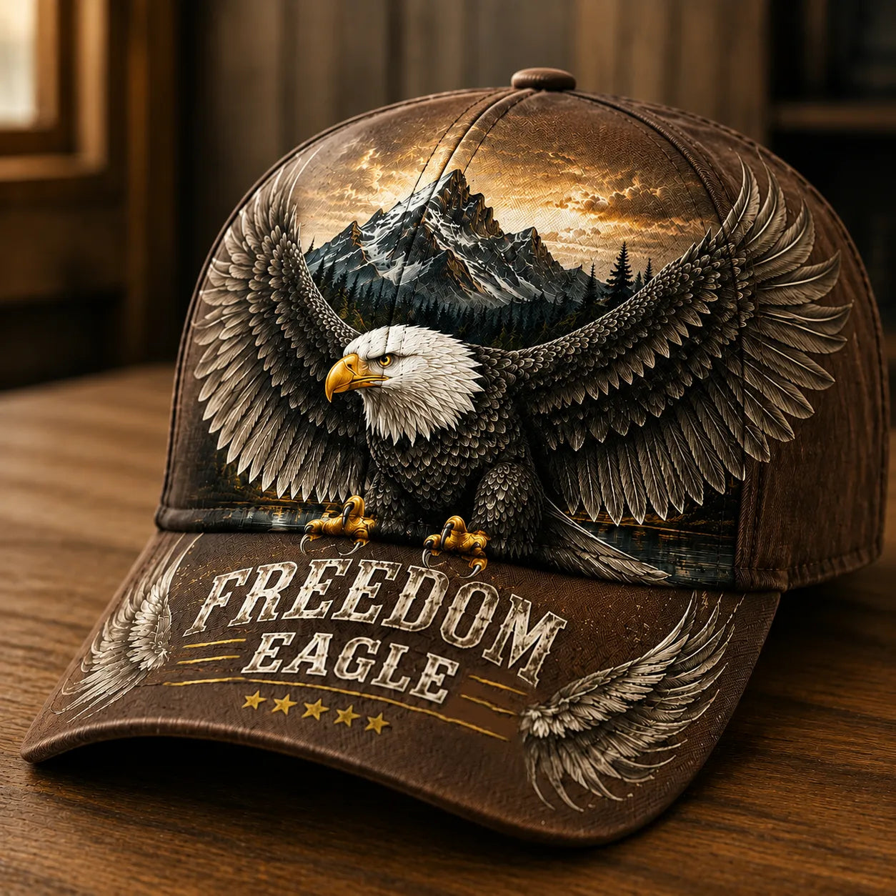 Freedom Eagle Baseball Cap – American Heritage Bald Eagle Vintage Hat