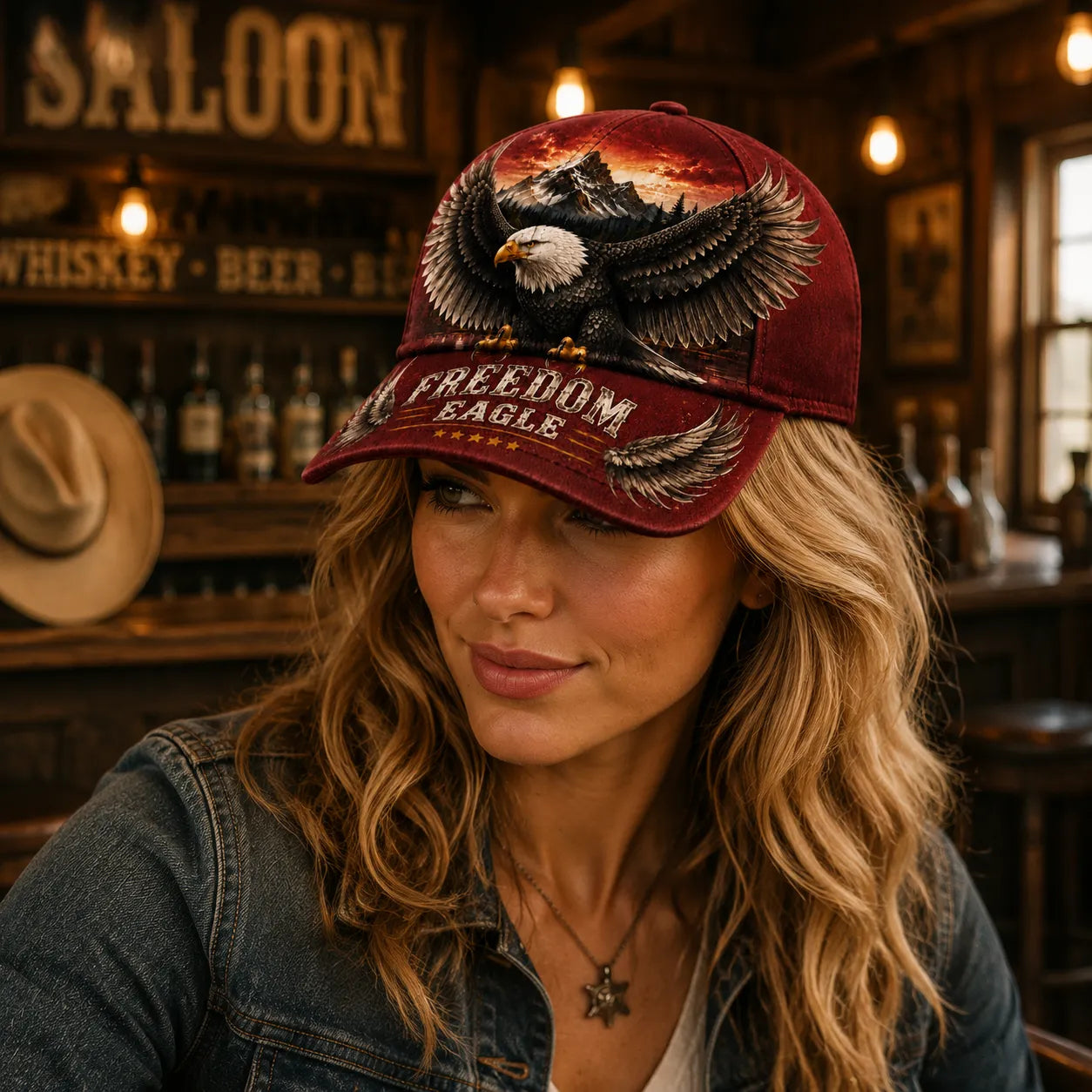 Freedom Eagle Baseball Cap – American Heritage Bald Eagle Vintage Hat