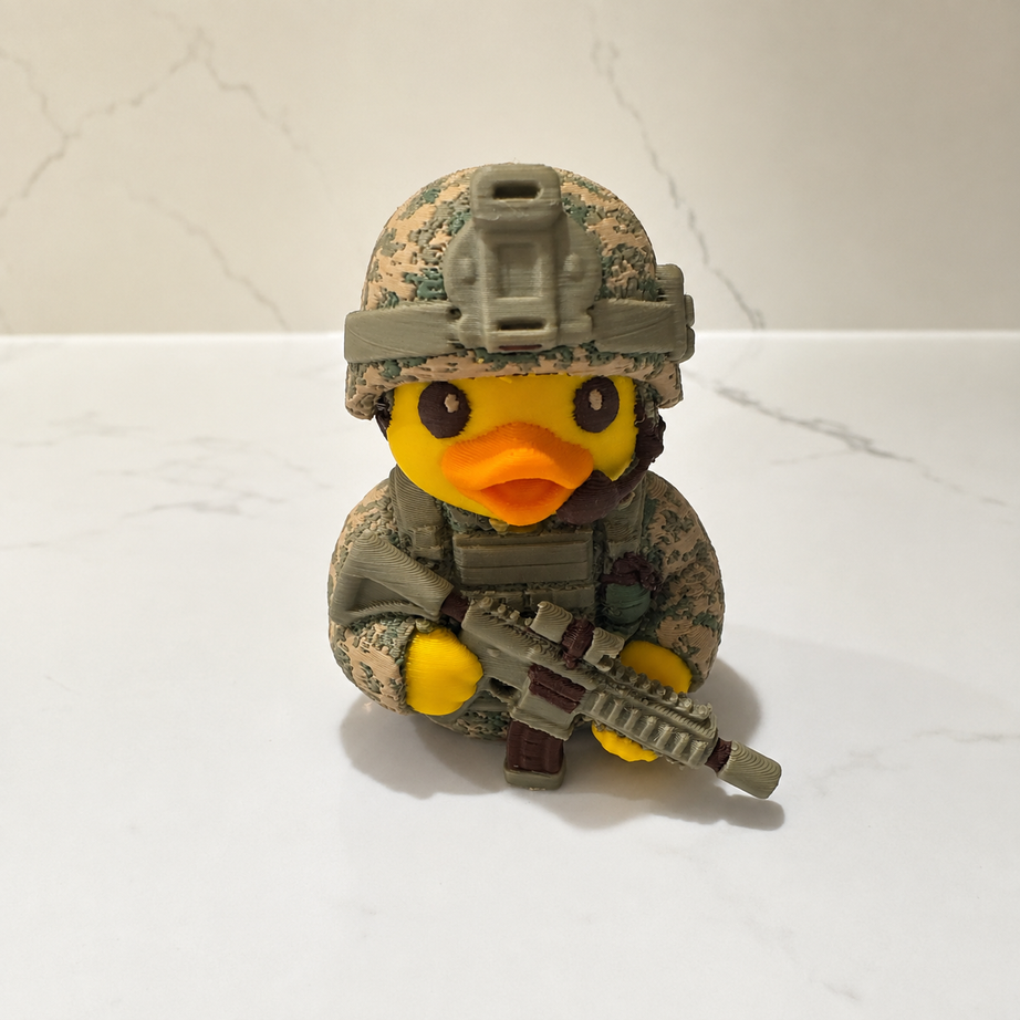 Military Field Dress Duck Figurine