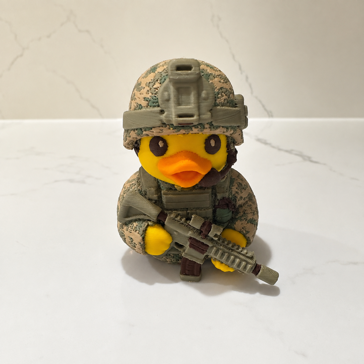 Military Field Dress Duck Figurine