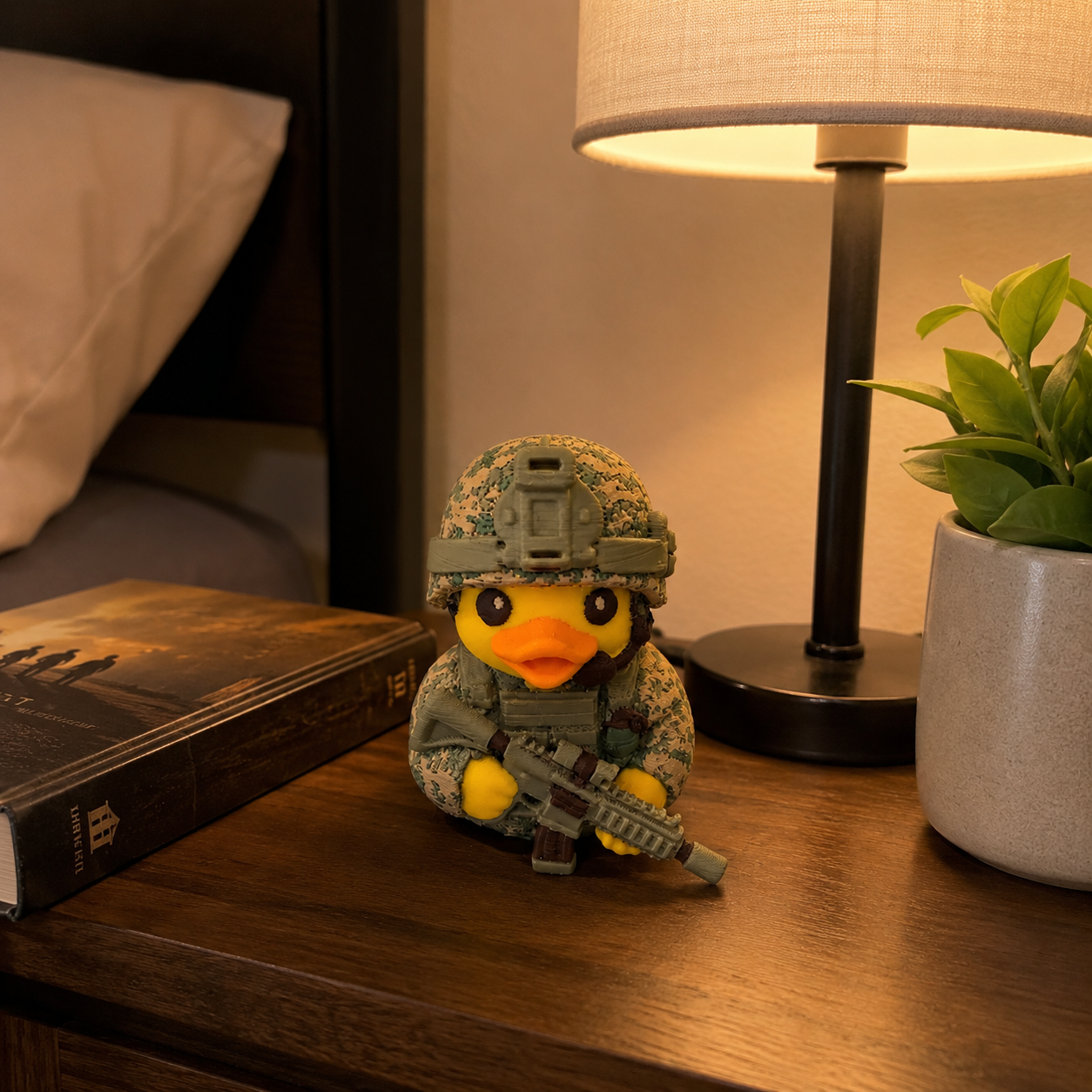 Military Field Dress Duck Figurine
