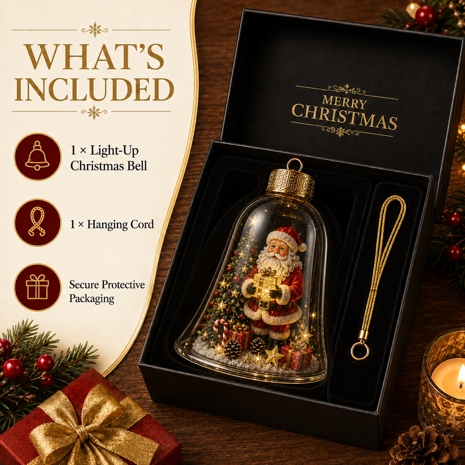 Glowing Christmas Story Ornament – Light-Up Mini Holiday Scene
