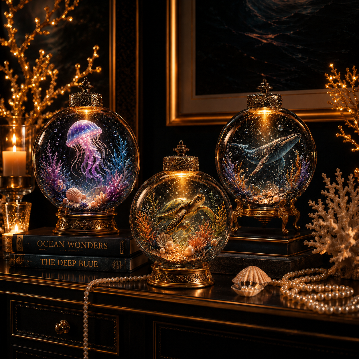 Ocean Series Illuminated 3D Model Decorations
