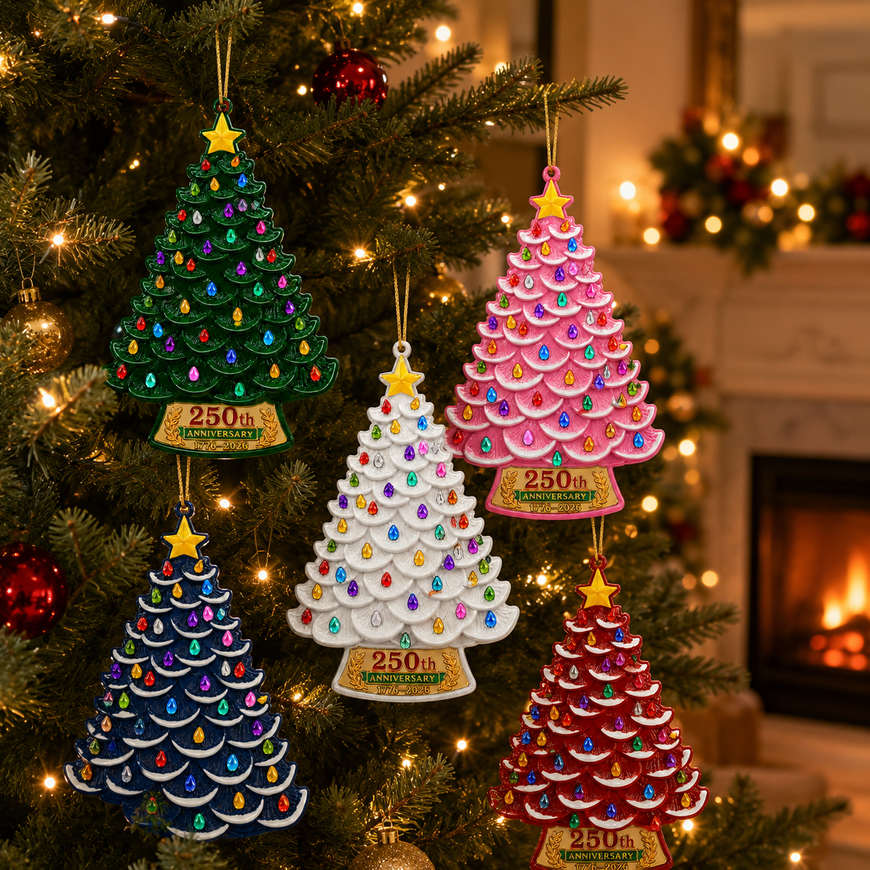 2026 America 250th Anniversary Nostalgic Christmas Tree Ornament