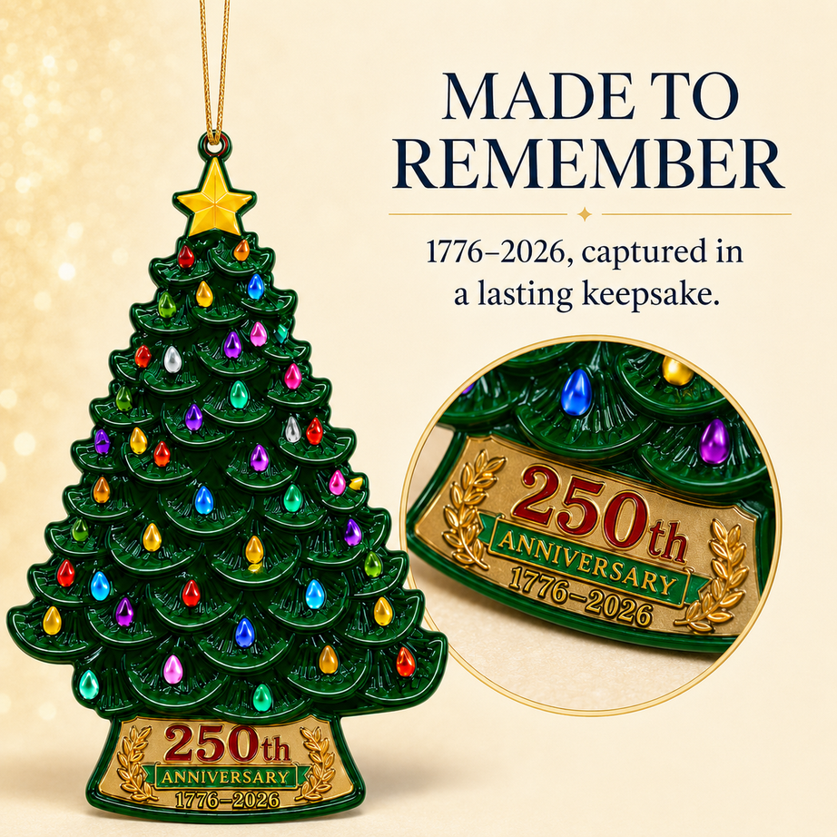 2026 America 250th Anniversary Nostalgic Christmas Tree Ornament