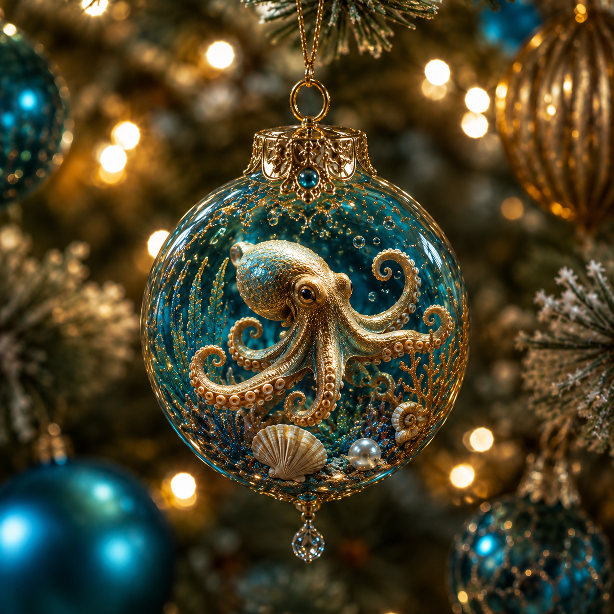Ocean Wonders Christmas Ornament Collection