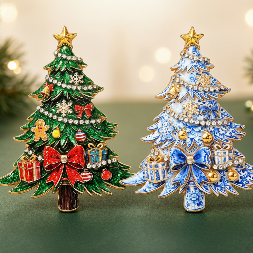 Yuletide Evergreen Artisan brooch