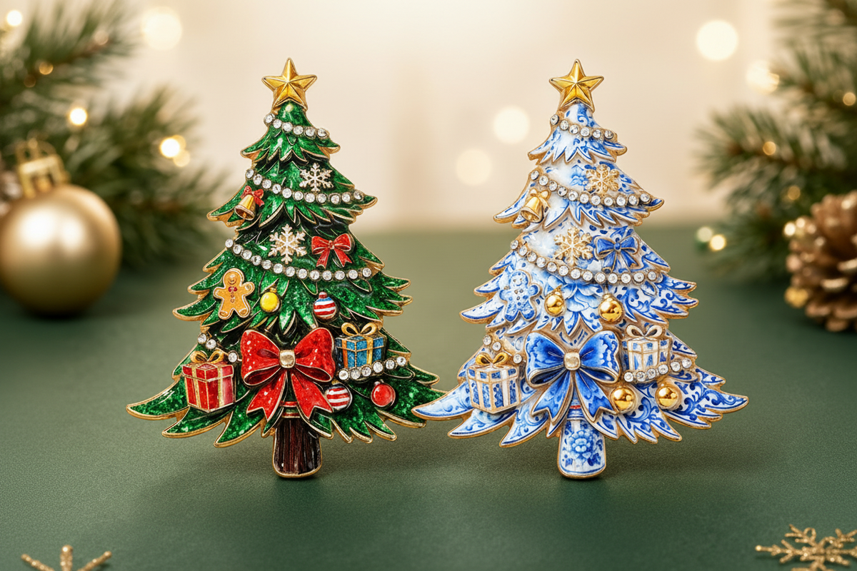 Yuletide Evergreen Artisan brooch