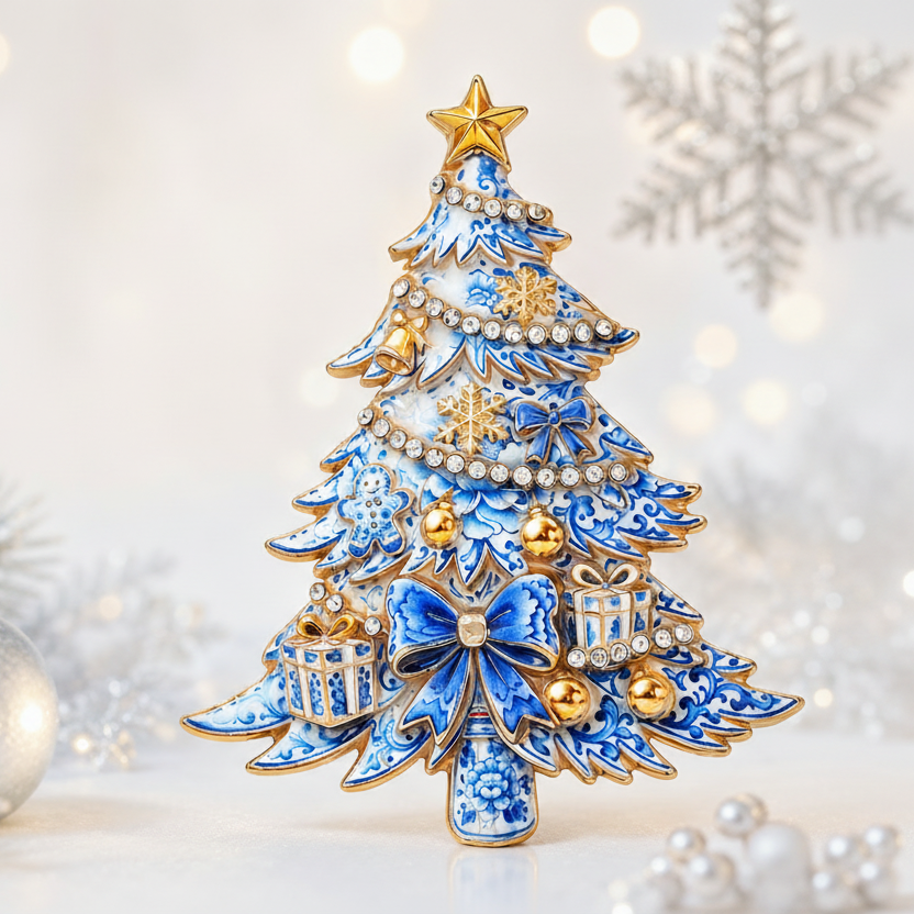 Yuletide Evergreen Artisan brooch