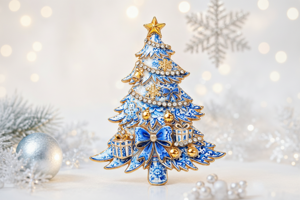 Yuletide Evergreen Artisan brooch