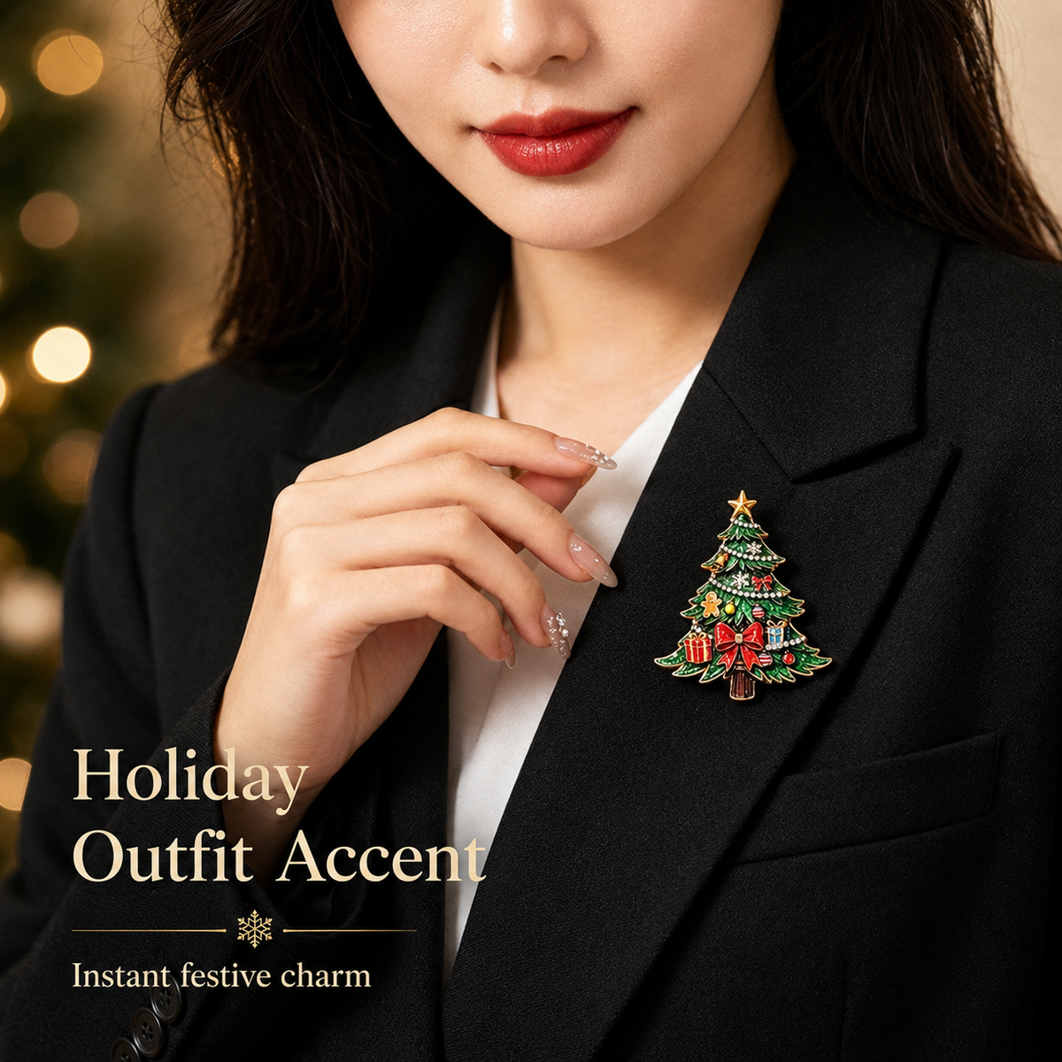 Yuletide Evergreen Artisan brooch