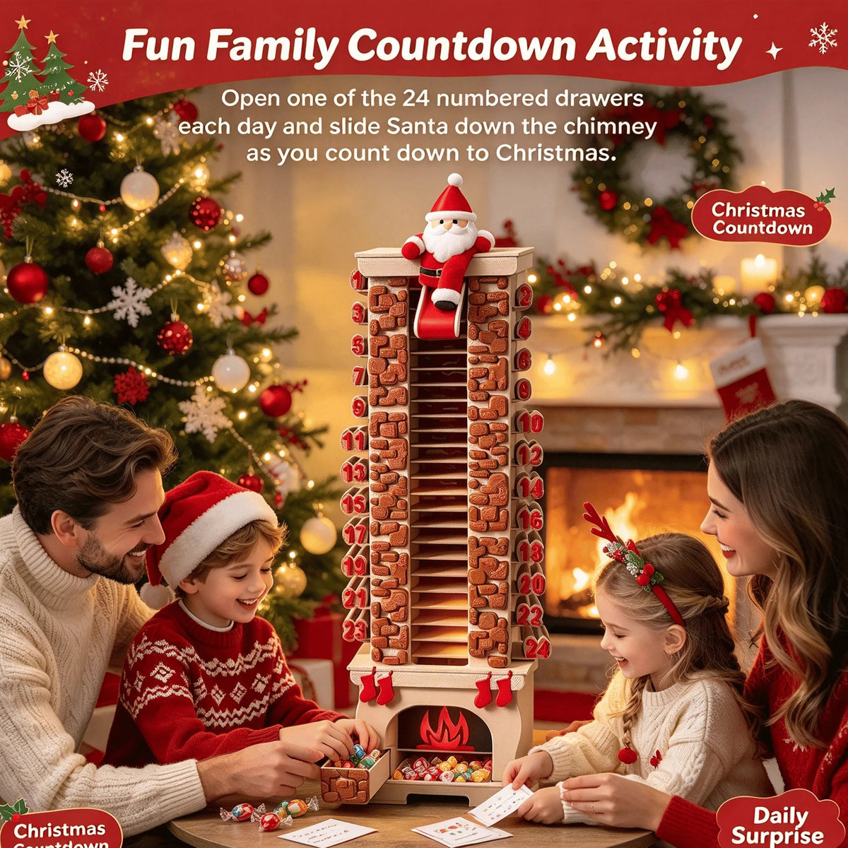 Christmas Advent Calendar 24 Days Countdown